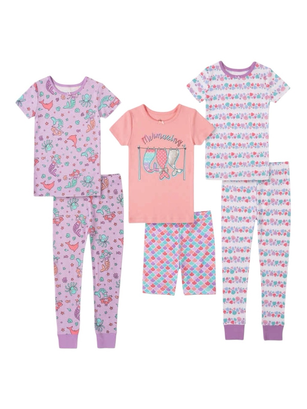 Kids Headquarters Kids' 6-piece Pajama Set Mermaid